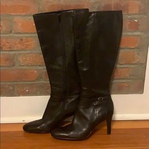 LAST CHANCE Loft Tall Black Leather Boots Size 7.5